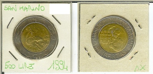 San marino 500 lire - marino:, 1994