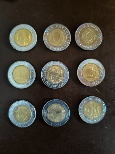 500 lire italiane - , bimetalliche