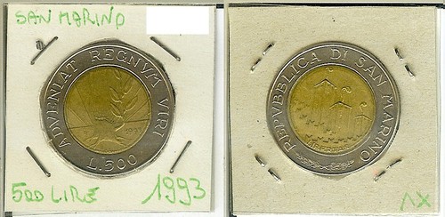 San marino 500 - marino:, lire