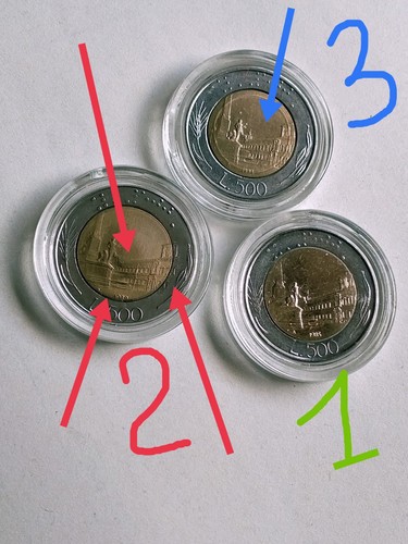 500 lire bimetalliche con - lire,