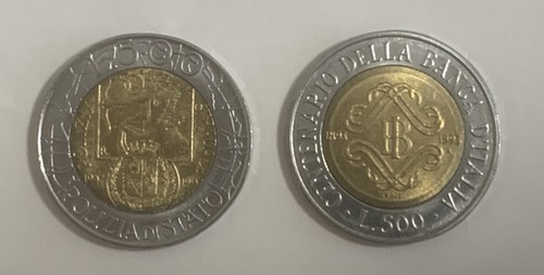 500 lire bimetalliche - 500,