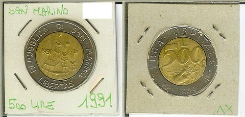 San marino 500 lire 1991 - marino:,