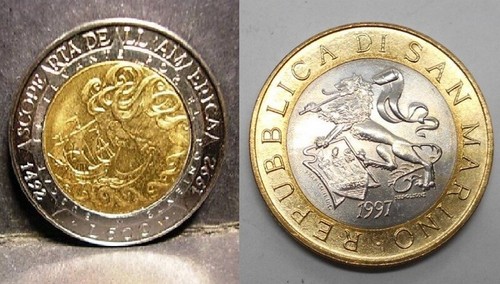 San marino 500 1000 lire - 500,