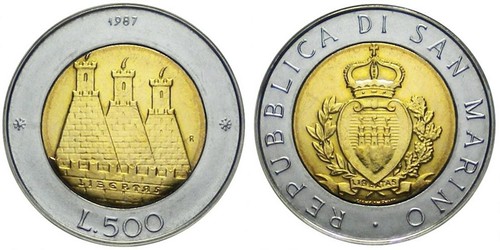1987 san marino 500 lire - 1987,