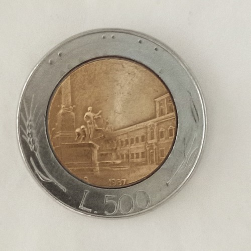 500 lire bimetalliche 1987 - 500,