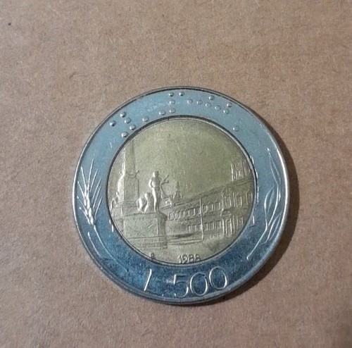 500 lire bimetalliche anno - 500,