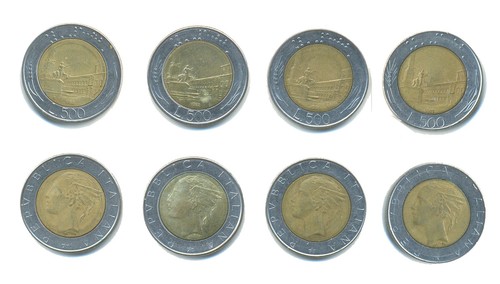 Set quattro vecchie monete - di,