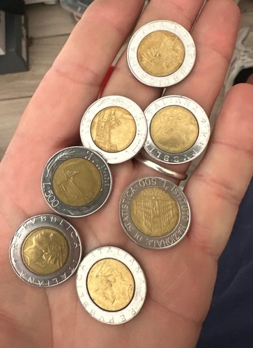 Lotto monete 500 lire - 7,