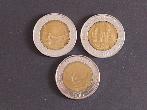 500 lire bimetalliche italia - 500,