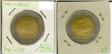 San Marino: 500 lire 1986