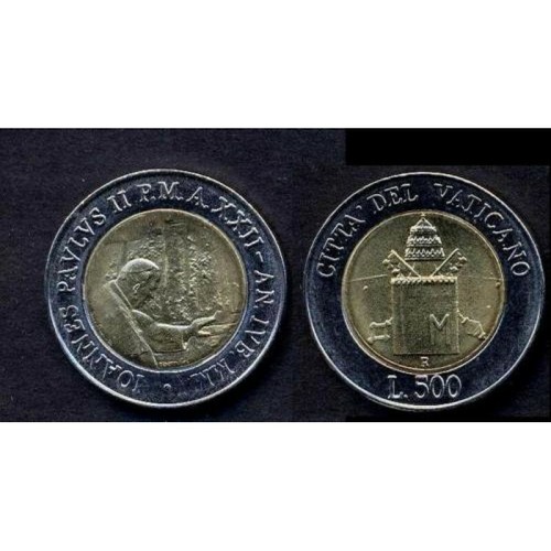 Vaticano 500 lire 1000 - ,