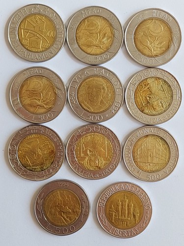 Lotto monete 500 - lotto, 11