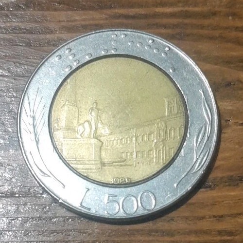 500 lire bimetalliche anno - lire,